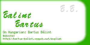 balint bartus business card